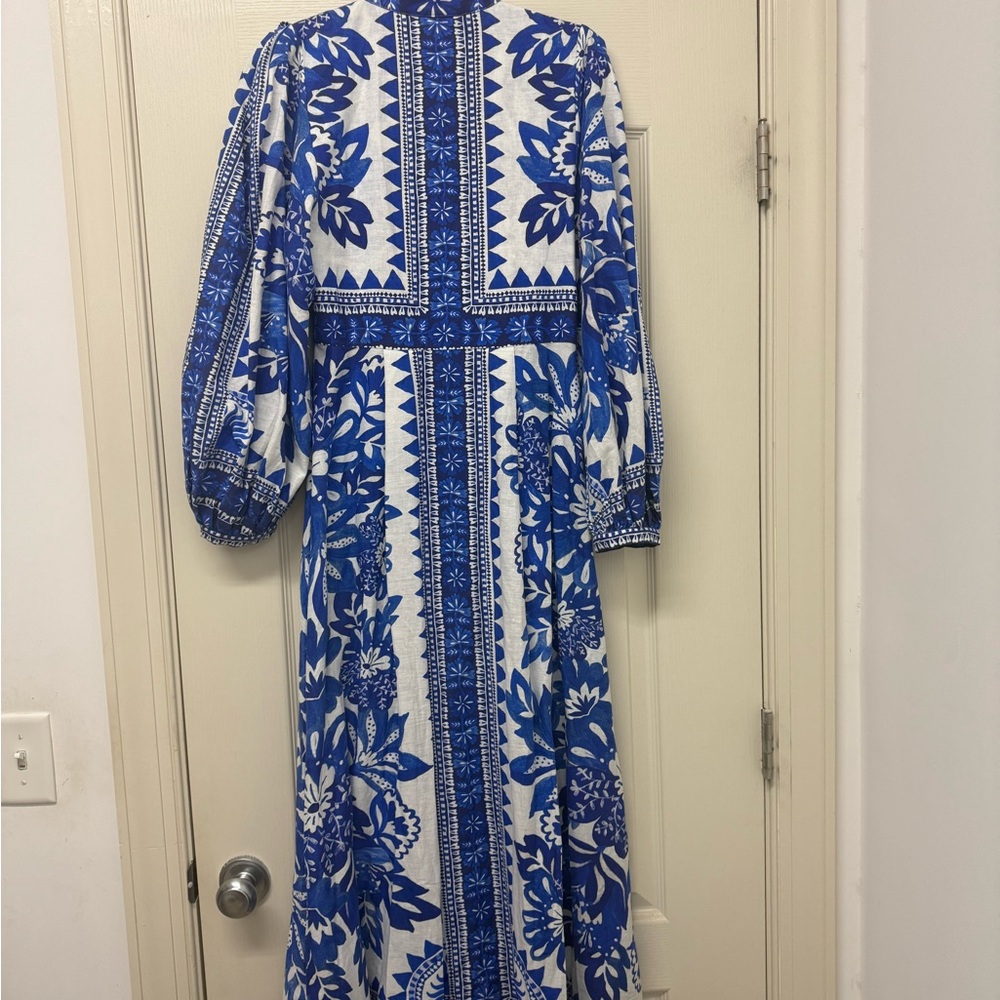 Farm Rio Floral Blue and White Maxi Dress NWOT - Picture 6 of 6